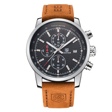 Benyar Leather Waterproof Quartz Watch